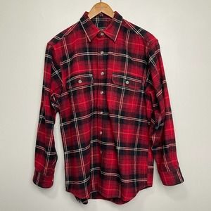 Field and Stream High Quality Plaid Flannel Long Sleeve Button Down Shirt Red M